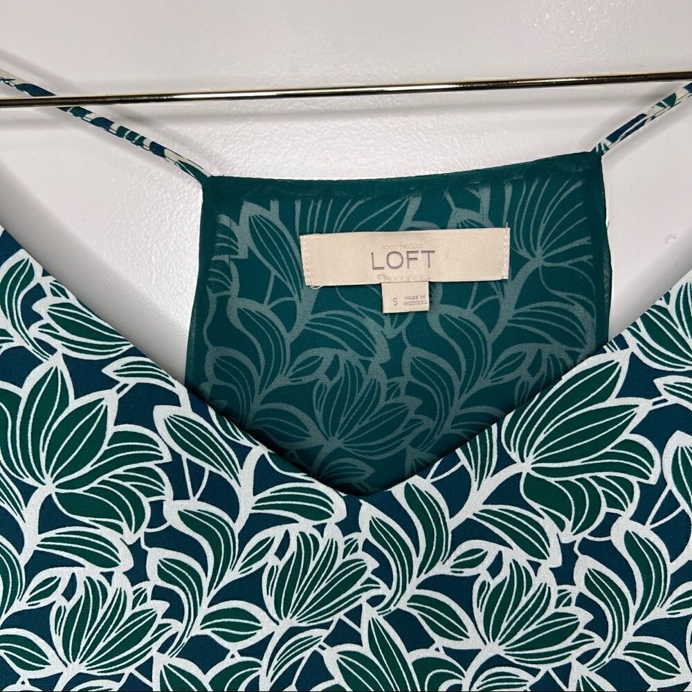 LOFT Flower Print Spaghetti Strap Blouse - Picture 3 of 3